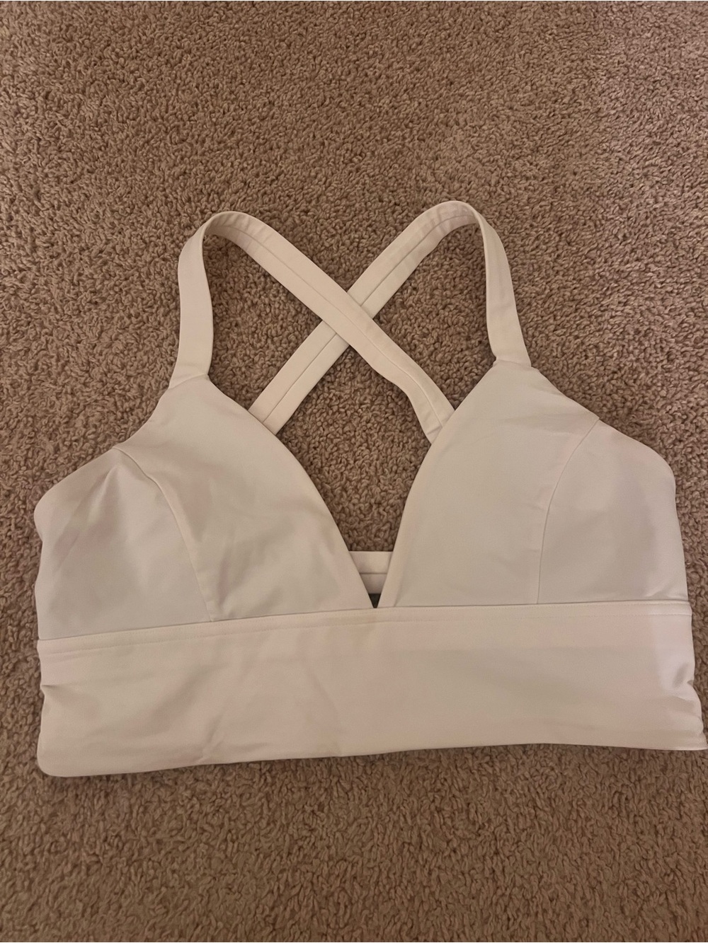 lululemon athletica white Cross-Back Light Support Bralette